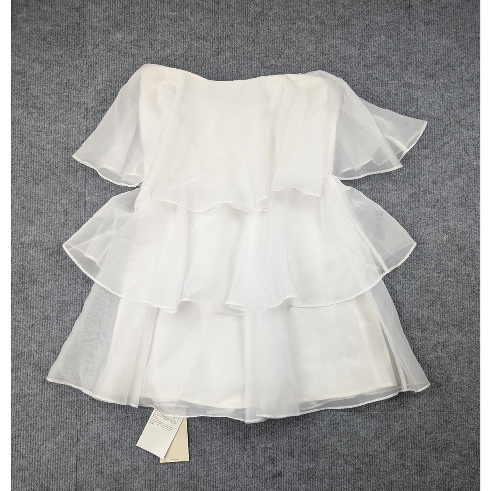 Abercrombie & Fitch Tiered Mini Dress Womens Small Petite Organza Etherial Rush